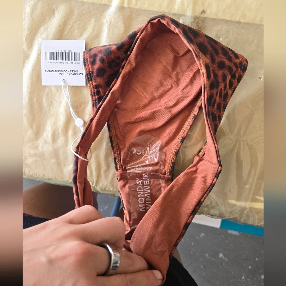 NWT Monday Swimwear Byron Bay Dark Jaguar Bikini Bottom
